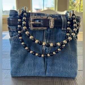 Vintage - Handmade - Y2K Levi’s Denim Blue Jean Purse Handbag